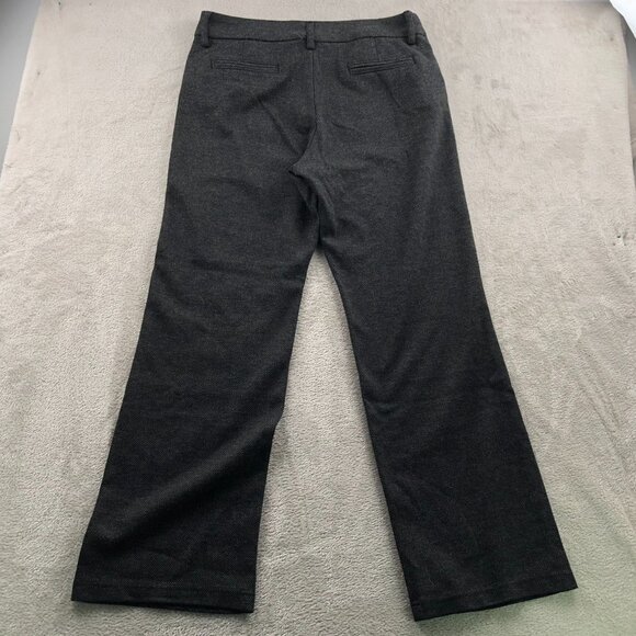 Riders By Lee Womens Pants Size 32 Measured Herringbone Trousers Black Wide Leg - Picture 11 of 11